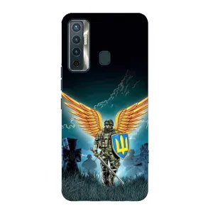 Чехлы с картинкой ЗСУ для TECNO Camon 17 (AlphaPrint) (Солдат ЗСУ)