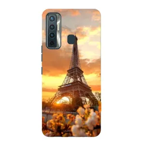 Чехол Эйфелева Башня для TECNO Camon 17 - (AlphaPrint) (Солнечная башня)