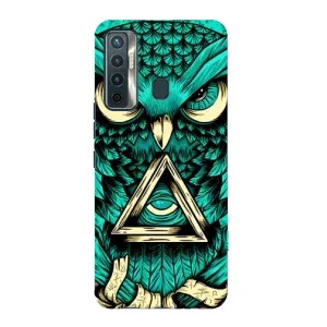 Чехол с птицами на TECNO Camon 17 (VPrint) (Сова с глазом)