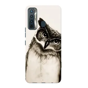 Чехол с птицами на TECNO Camon 17 (VPrint) (Сова)
