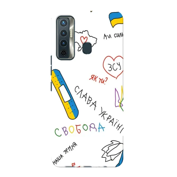 Чехол с принтом «Стикер» для TECNO Camon 17