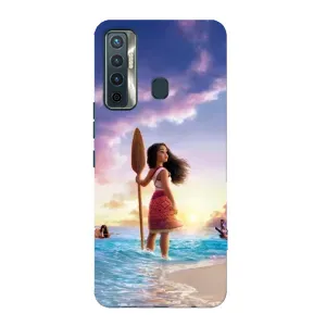 Чехол с принтом «Моана с веслом» для TECNO Camon 17