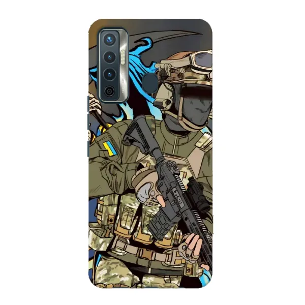 Чохол з принтом «Воїн ЗСУ» для TECNO Camon 17