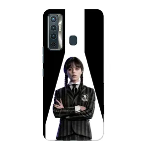 Чехлы Венсдей на TECNO Camon 17 Уэнсдей (AlphaPrint) (W-Wednesday)