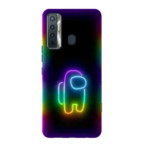 Чехол Амонг Ас для TECNO Camon 17 (AlphaPrint) (Яркий скин)