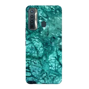Мраморный чехол на TECNO Camon 17 (VPrint) (Зеленый мрамор)