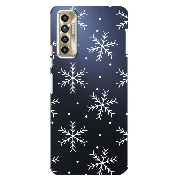 Чехол с принтом «Белые снежинки» для TECNO Camon 17P (CG7n) Чехол с принтом «Белые снежинки» для TECNO Camon 17P (CG7n)