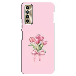 Чохол з розовим принтом для TECNO Camon 17P (CG7n) (Букет квітів)