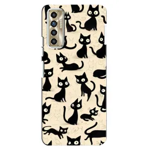 Чохол з малюнком кіт на TECNO Camon 17P (CG7n) (Чорні коти)