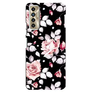 Чехлы с Цветами для TECNO Camon 17P (CG7n) (VPrint) (Цветочки на черном)