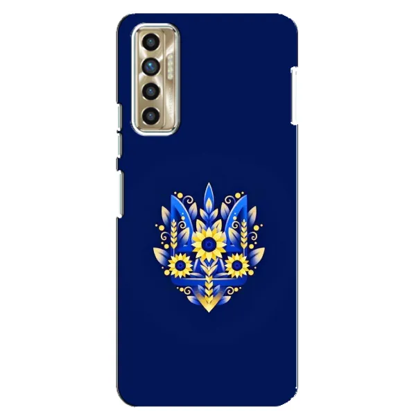 Чехол с принтом «Цветочный Герб» для TECNO Camon 17P (CG7n)