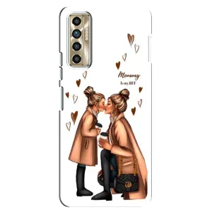 Чехол с печатью для TECNO Camon 17P (CG7n) - (Мама с ребенком) (AlphaPrint) (Дочка и мама)