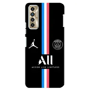 Чехлы PSG для TECNO Camon 17P (CG7n) (AlphaPrint) (футболка ПСЖ)