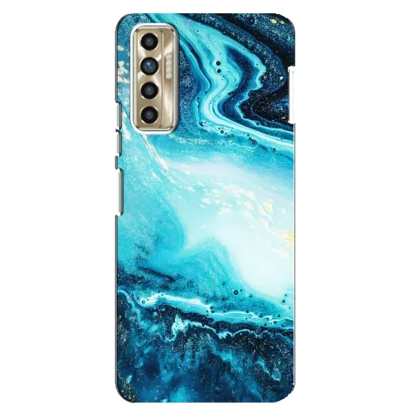 Чехол с принтом «Голубой мрамор» для TECNO Camon 17P (CG7n)