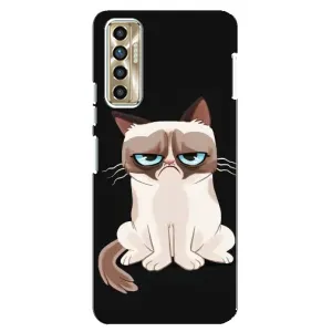 Чохол з принтом для TECNO Camon 17P (CG7n) (AlphaPrint) Модні коти (Сумний кіт)