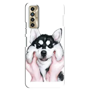 Чохол з Хаскі TECNO Camon 17P (CG7n) - (AlphaPrint) (Хаскі улибака)