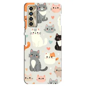 Чохол з малюнком кіт на TECNO Camon 17P (CG7n) (Колаж котів)