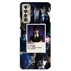 Чехлы Венсдей на TECNO Camon 17P (CG7n) Уэнсдей (AlphaPrint) (коллаж Уэнздей)
