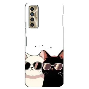 Чохол з малюнком кіт на TECNO Camon 17P (CG7n) (Коти в окулярах)