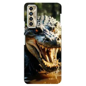 Чехол с картинкой «Хищники» для TECNO Camon 17P (CG7n) (Опасный крокодил)