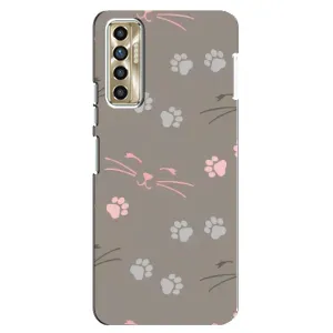 Чохол з малюнком кіт на TECNO Camon 17P (CG7n) (Лапи і вуса)