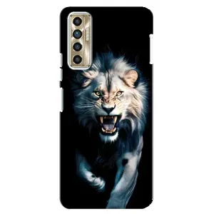 Чехол с картинкой «Хищники» для TECNO Camon 17P (CG7n) (Лев в темноте)