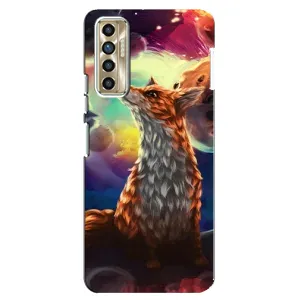 Чехлы с картинкой Лисички для TECNO Camon 17P (CG7n) (VPrint) (Лисица в космосе)