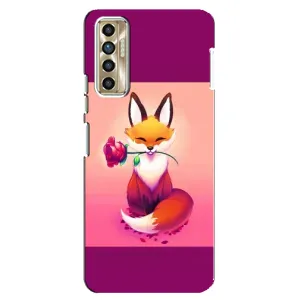 Чехлы с картинкой Лисички для TECNO Camon 17P (CG7n) (VPrint) (Лисичка с розочкой)