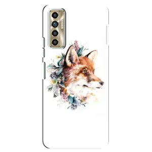Чехлы с картинкой Лисички для TECNO Camon 17P (CG7n) (VPrint) (Лисичка в цветочках)