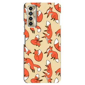 Чехлы с картинкой Лисички для TECNO Camon 17P (CG7n) (VPrint) (Лисички)