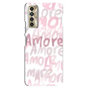 Чохол з розовим принтом для TECNO Camon 17P (CG7n) (Аморе любов)