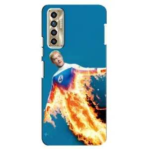 Чехол с принтом Фантастическая четверка для TECNO Camon 17P (CG7n) (Человек-факел в огне)