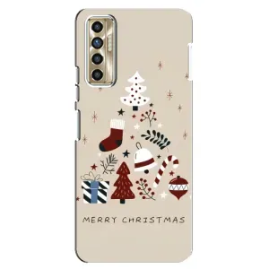 Рождественские, Праздничные Чехлы для Техно Камон 17п (Merry Christmas)