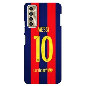 Чехлы Месси для TECNO Camon 17P (CG7n) (AlphaPrint) (Messi Barca 10)