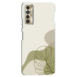 Силконовий чохол з принтом в квітах на TECNO Camon 17P (CG7n) (Зелена монстера дизайн)