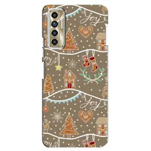 Новогодние, Праздничные Чехлы для TECNO Camon 17P (CG7n) - 2024 год (Новогодние пряники)