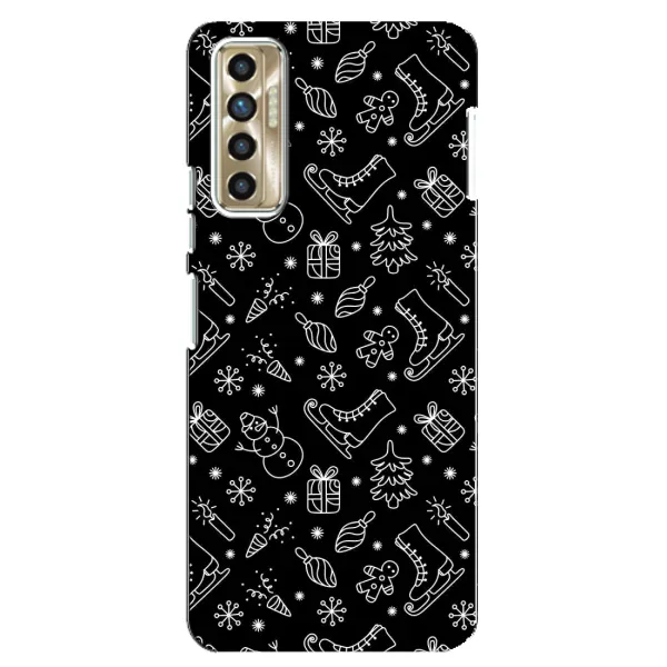Чехол с принтом «Новогодний фон» для TECNO Camon 17P (CG7n)