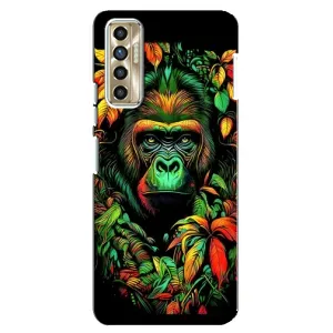 Чохол з Мавпами TECNO Camon 17P (CG7n) - (AlphaPrint) (Мавпа в квітах)
