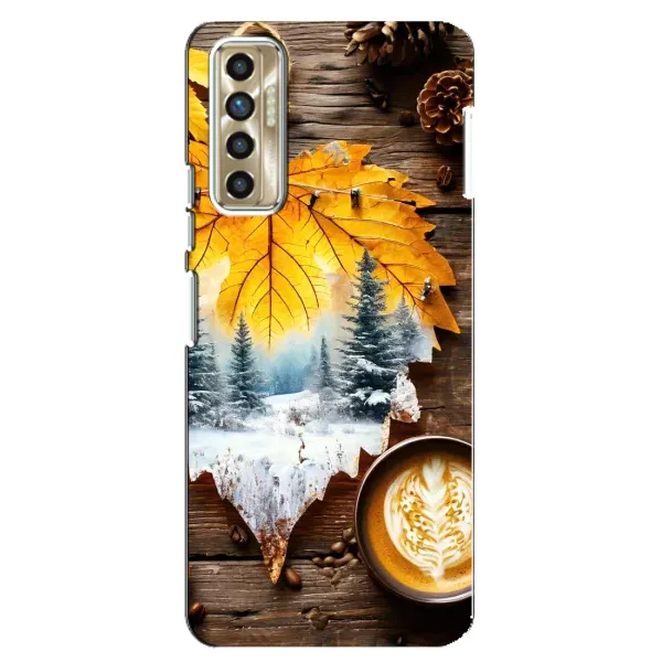 Чехол с принтом «Осенне-зимний кофе» для TECNO Camon 17P (CG7n)