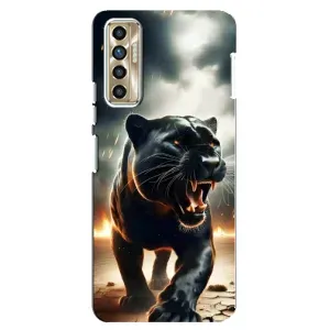 Чехол с картинкой «Хищники» для TECNO Camon 17P (CG7n) (Черная пантера)