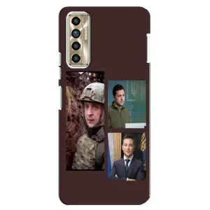 Чехол для TECNO Camon 17P (CG7n) (AlphaPrint - с принтом Зеленского) (Президент)