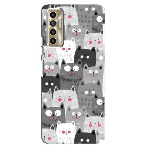 Чохли з Котиками для TECNO Camon 17P (CG7n) (VPrint) (Мальовані котики)