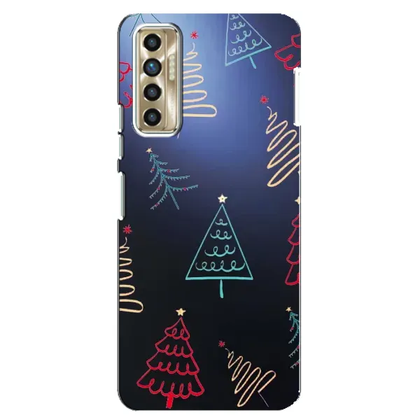 Чехол с принтом «Рождественские елки» для TECNO Camon 17P (CG7n) Чехол с принтом «Рождественские елки» для TECNO Camon 17P (CG7n)