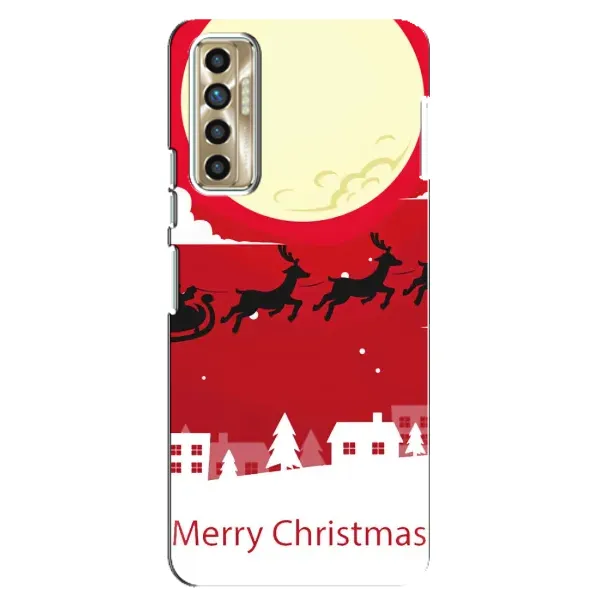 Чехол с принтом «Санта с оленями» для TECNO Camon 17P (CG7n) Чехол с принтом «Санта с оленями» для TECNO Camon 17P (CG7n)