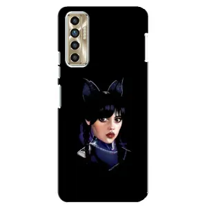 Чехлы Венсдей на TECNO Camon 17P (CG7n) Уэнсдей (AlphaPrint) (серьезная Уэнздей)