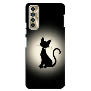 Чохол з принтом для TECNO Camon 17P (CG7n) (AlphaPrint) Модні коти (Силует котика)