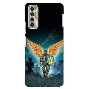 Чехлы с картинкой ЗСУ для TECNO Camon 17P (CG7n) (AlphaPrint) (Солдат ЗСУ)