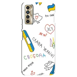 Чехлы Доброго вечора, ми за України для Техно Камон 17п (AlphaPrint) (Стикер)