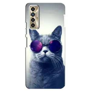 Чохол з принтом для TECNO Camon 17P (CG7n) (AlphaPrint) Модні коти (Стильний кіт)