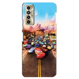 Силиконовый чехол Маквин для TECNO Camon 17P (CG7n) (Тачки на трассе)